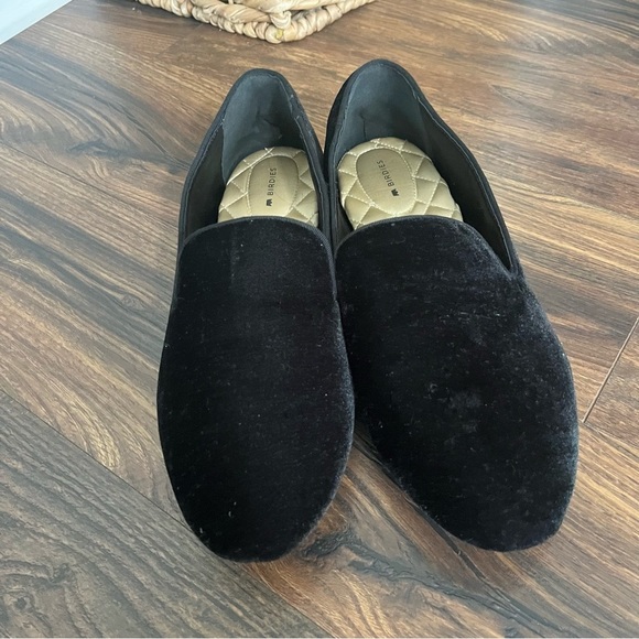 Birdies The Starling Black Velvet Flats 13 - Picture 3 of 7